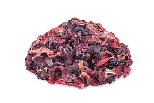 istock Karkade tea in a bowl on a white isolated background 1493935666