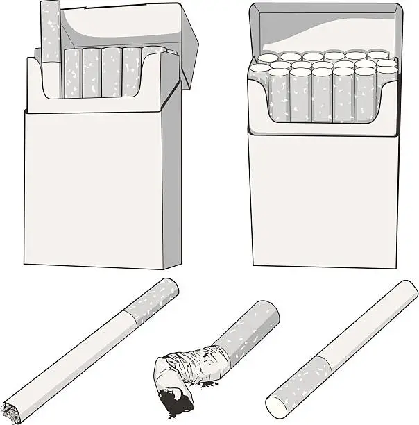 Vector illustration of Cigarettes