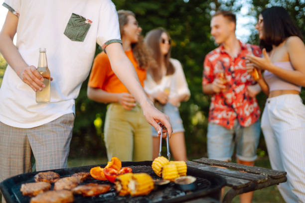 istock Assorted delicious grilled meat with barbecue grilled vegetables. 1493938164