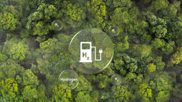 istock Clean hydrogen energy concept.Environment, eco friendly industry and alternative energy. Reduce carbon dioxide and greenhouse gases production fuel station resource friendly sustainability concept. 1493940706