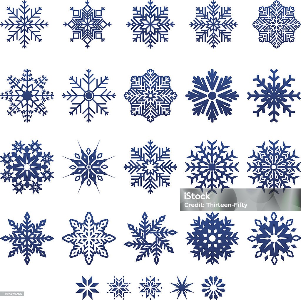 Diseños de copo de nieve - arte vectorial de Copo de nieve libre de derechos