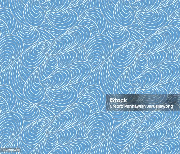 Japanese Curl Line Wave Vector Seamless Pattern Stock Illustration ...