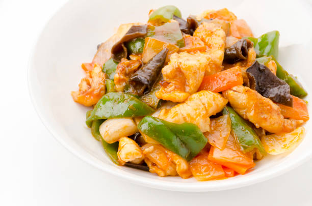 Stir-fried chicken breast with Chinese style ketchup