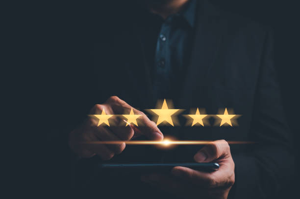 istock customer satisfaction survey concept Users rate the excellent service experience on the mobile application. Customers rate the quality of a business' service reputation rating. 1493951401