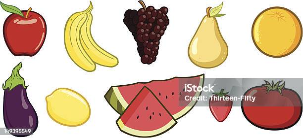 Ilustración de Frutas y más Vectores Libres de Derechos de Alimento - Alimento, Berenjena - Vegetal, Clip Art