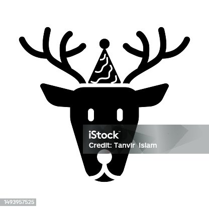 istock Rein Deer Icon 1493957525