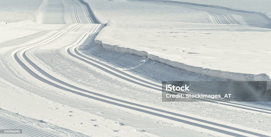 Esquiação Cross-country em Gosau Hintertal pista de corrida - Foto de stock de Esqui - Esqui e snowboard royalty-free