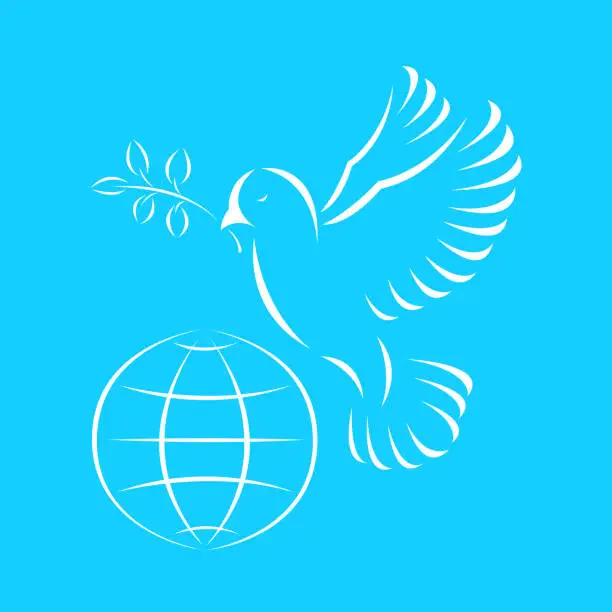 Vector illustration of Dove of peace