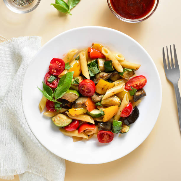 istock Ratatouille pasta salad 1493971187