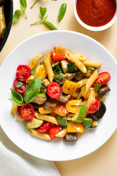 istock Ratatouille pasta salad 1493971239