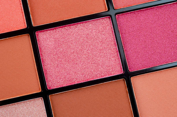 istock The Palette of colorful eyeshadows from high view. 1493986126