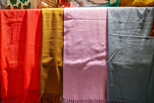 scarves in different colors