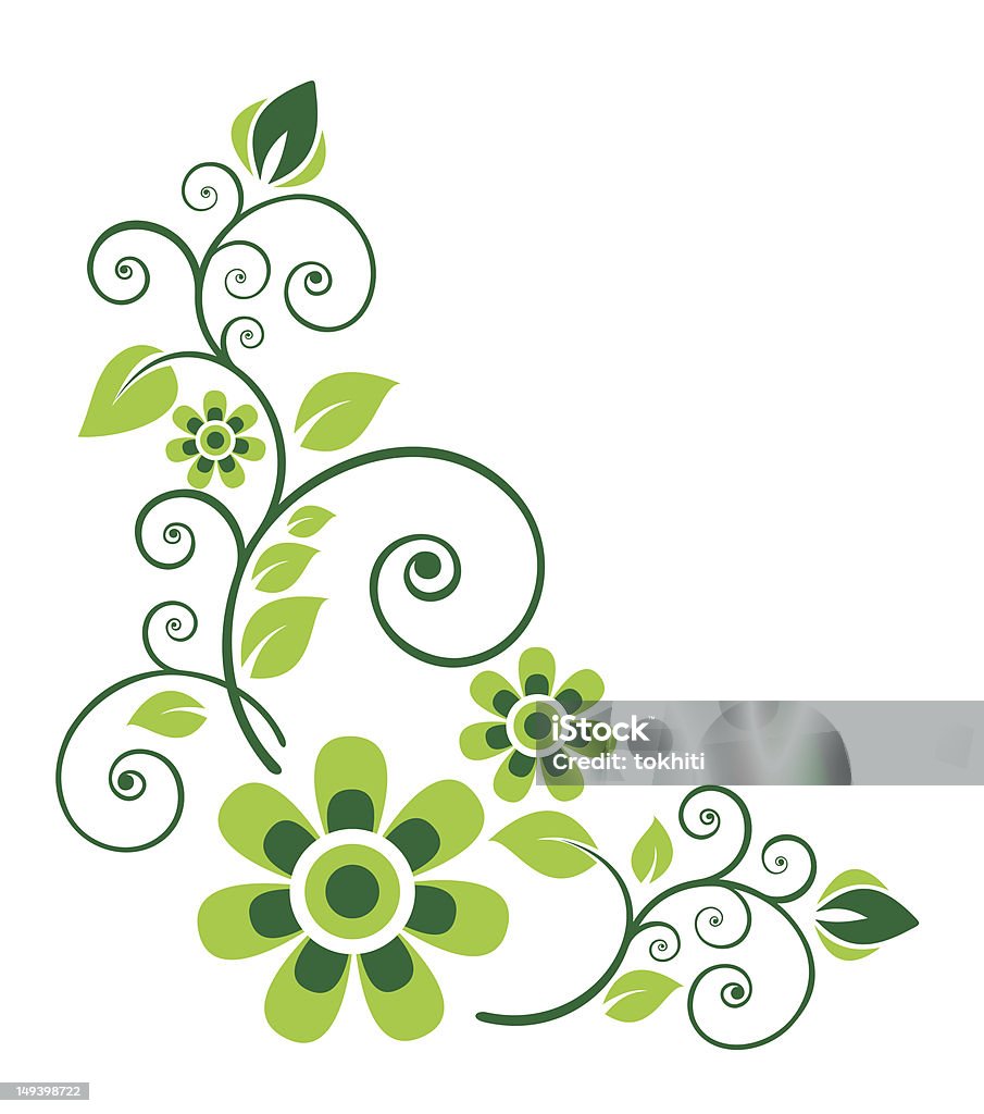 Curve Pattern Flower Flowers And Curves Pattern Stock Illustration - Download Image Now ...