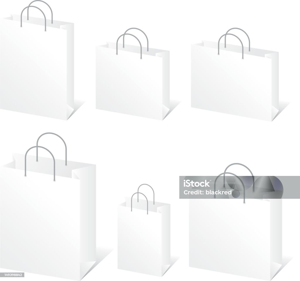 Blank Shopping Bags Blank shipping bags for your design and presentations. Comes in six different shape and sizes. Paper Bag stock vector