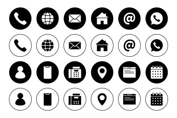 Business Card Icons such as phone, mail, address, web page, contact and so on Business Card Icons such as phone, mail, address, web page, contact and so on twitter stock illustrations