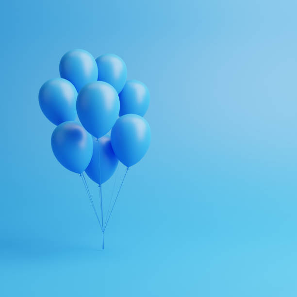 istock A bunch of blue balloons on a blue background 1494002956