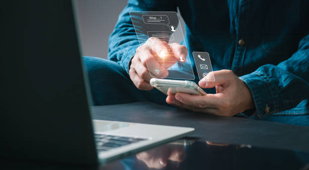 istock AI innovation Businessman uses tablet to interact with AI and asks inquiries about the industry Users may get intelligent results by using artificial intelligence to tackle human issues. 1494008867