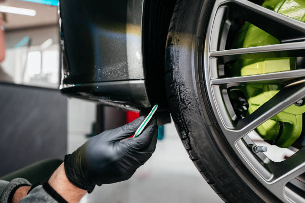 istock Car detailing and foil installation 1494010700
