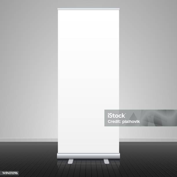 Roll Up Banner Stand Stock Illustration - Download Image Now - Banner - Sign, Retail Display, Advertisement