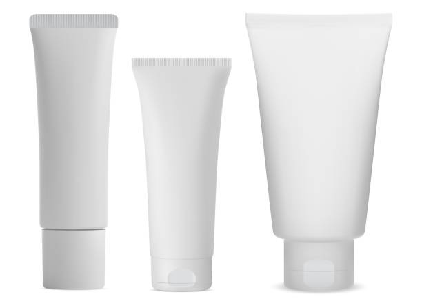 istock White cosmetic tube pack. Isolated cosmetic cream 1494012355