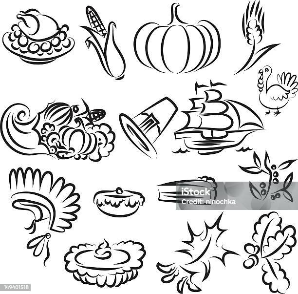 Thanksgiving Stock Illustration - Download Image Now - Thanksgiving - Holiday, Cornucopia, Leaf