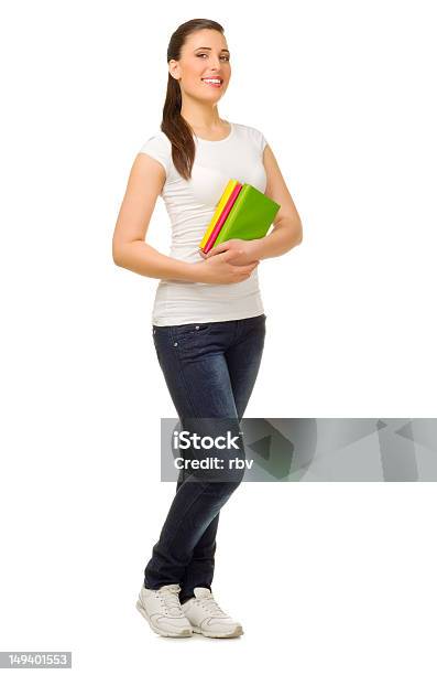 Chica Con Libros Foto de stock y más banco de imágenes de 20 a 29 años - 20 a 29 años, 20-24 años, Adolescencia