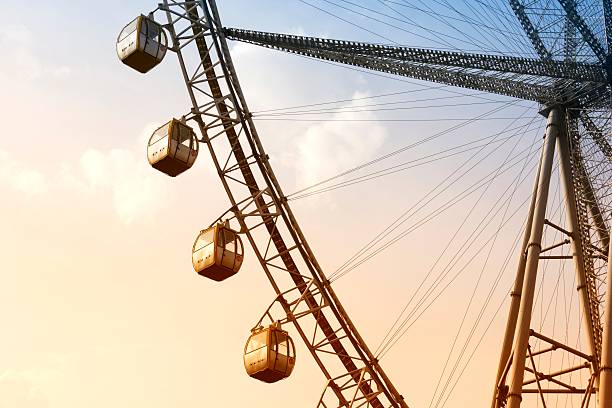 istock Close-Up of Ferris Wheel and Sunset Glow 149402767