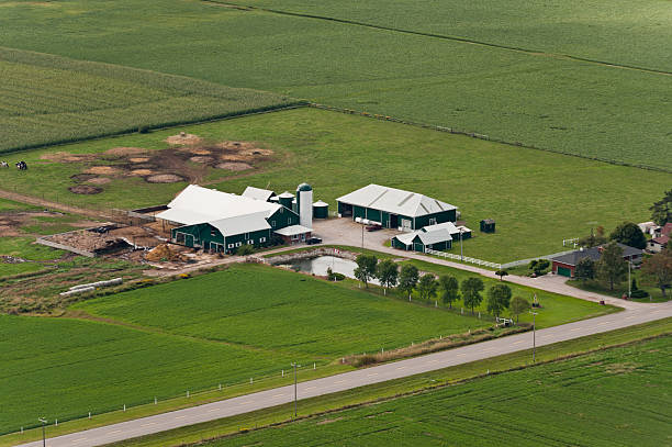 Widok z lotu ptaka zdjęcia farm – zdjęcie