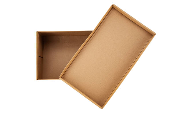 istock Open cardboard box for shoes. Isolated on a white background. 1494030190