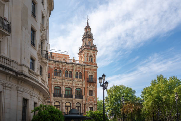 Architectural feature in the old town in Seville