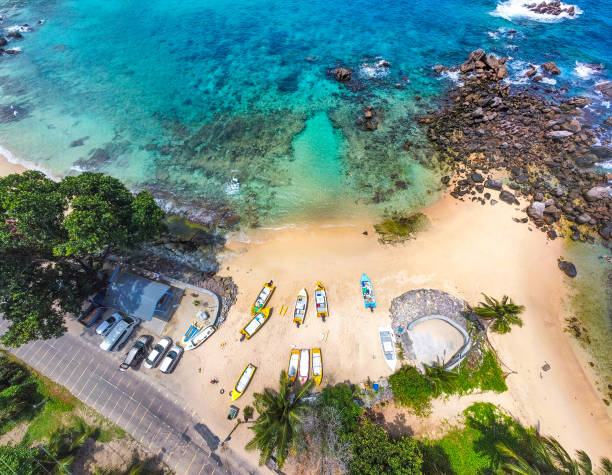 istock Aerial view of Glacis Beach shore on a sunny day 1494042016