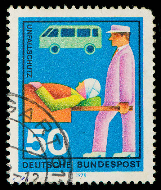 istock German postage stamp dedicated to accident insurance 149404232