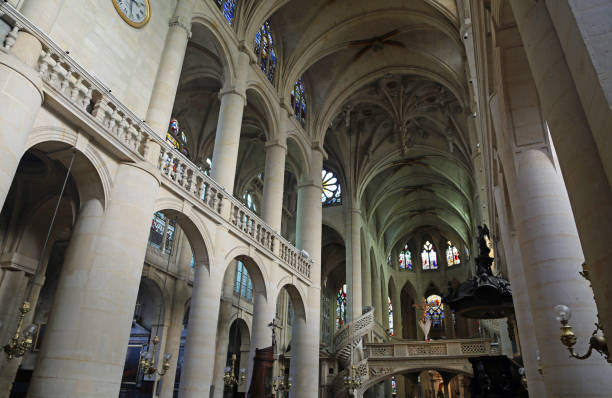 istock Main nave interior of Saint-Etienne-Du-Mont 1494042767