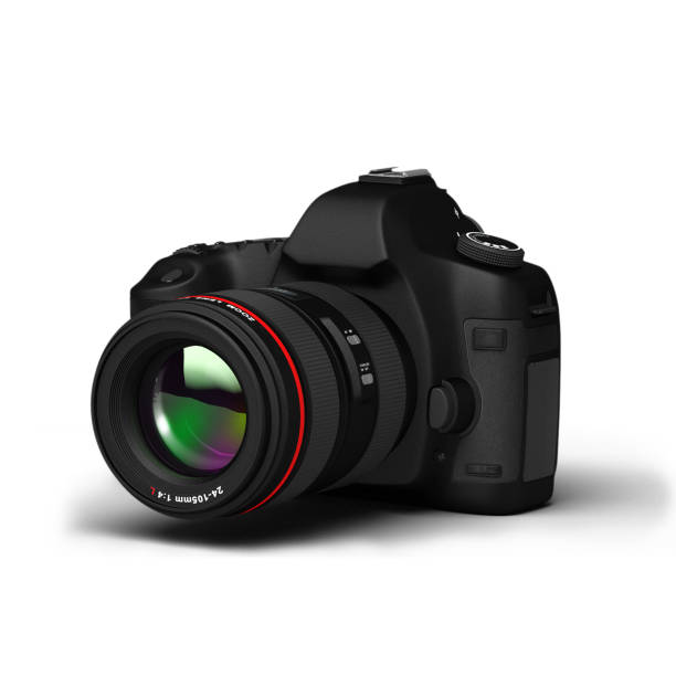 istock Isolated SLR camera on white background suitable for your device concept. 1494050217