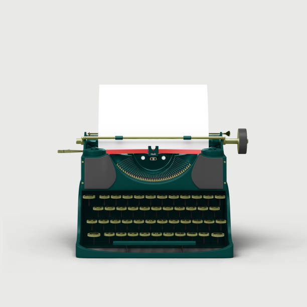 istock An old typewriter with white sheet isolated on white background. 1494050662