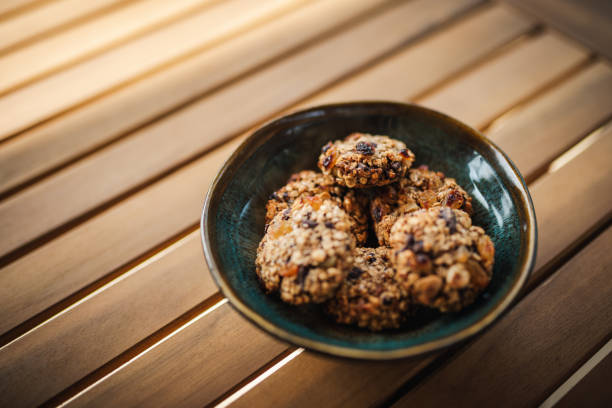 istock Healthy vegan biscuits close up photo. 1494051185