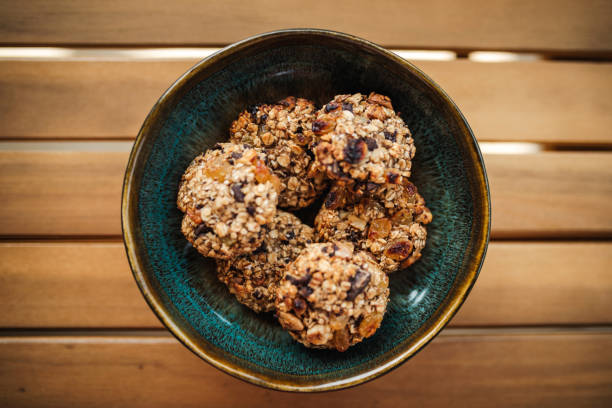 istock Healthy vegan biscuits close up photo. 1494051190