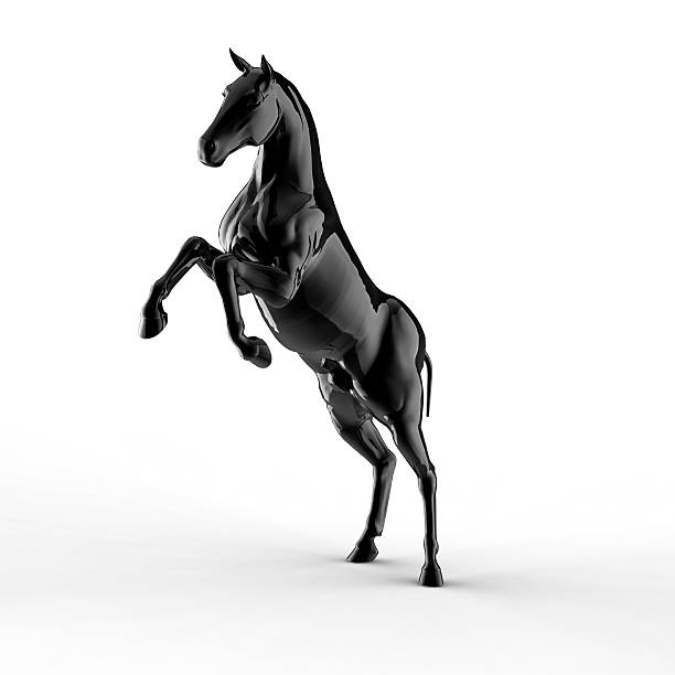 istock Illustration of a black horse 149405439