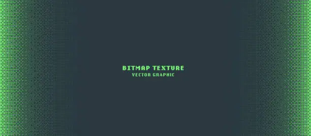 Vector illustration of Dither Pattern Bitmap Texture Halftone Gradient Vector Wide Abstract Background