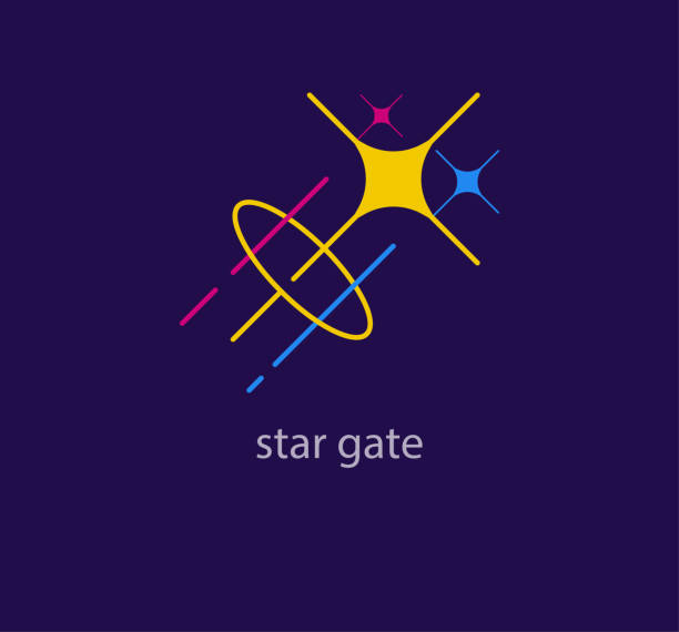 unique star gate logo. - faster than magic 幅插畫檔、美工圖案、卡通及圖標