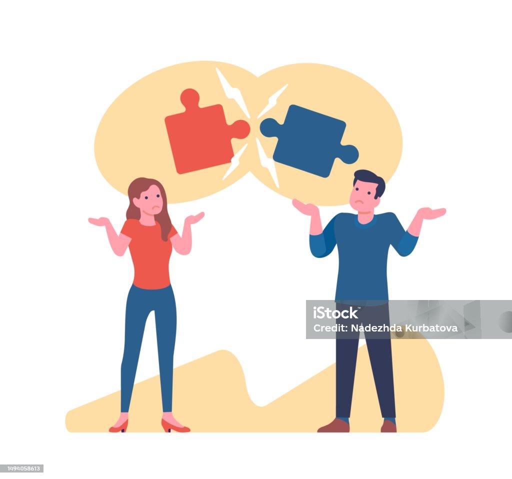 Misunderstanding Misunderstanding Between People Man And Woman Can Not Understand Each ...