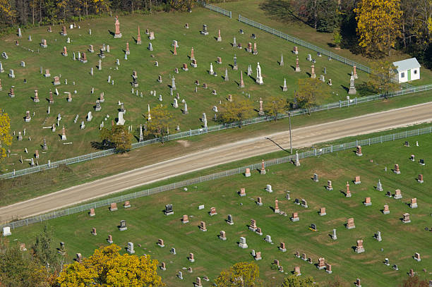 Widok z lotu ptaka zdjęcia graveyard – zdjęcie