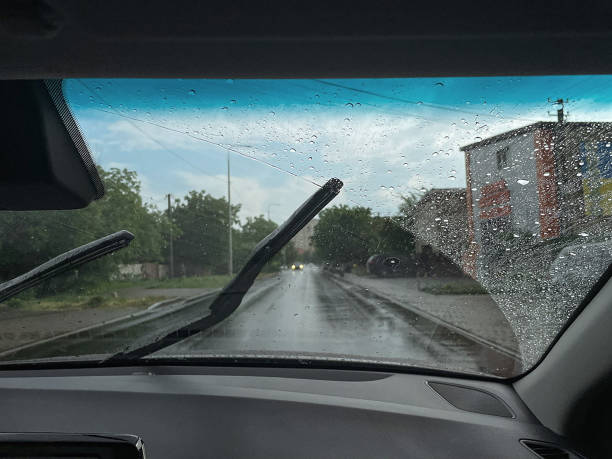 istock rain wipers work in the car and wash the glass 1494064196