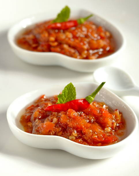 istock Indonesian food is always accompanied by sambal (chilli sauce) 1494068123