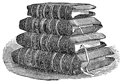 A set of variorum bibles (circa 19th century). Vintage etching circa 19th century. Contains about 17 versions and other various commentaries.
