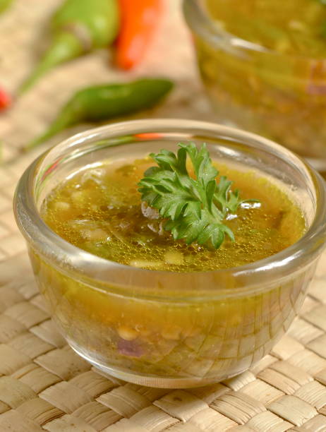 istock Indonesian food is always accompanied by sambal (chilli sauce) 1494071690