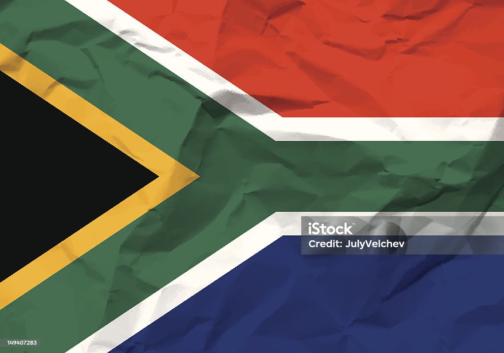 crumpled paper South Africa flag Crumpled paper South Africa flag textured background. Vector illustration. Africa stock vector