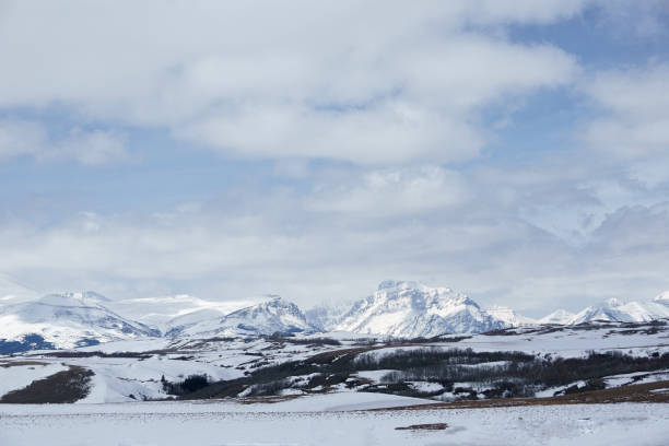 istock Snowy Scenic Point and Rising Wolf Mountain in Powder Blue 1494074204