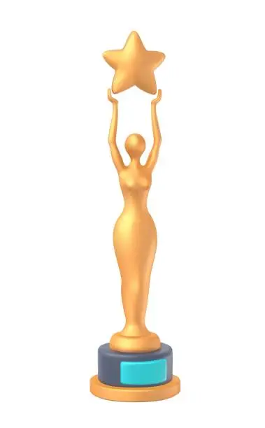 Vector illustration of Golden award icon