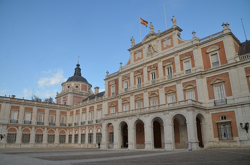 Seville, Spain - Dec 6, 2021: The Town Hall of the Seville City Council Seville Andalusia Spain. Hall of Santo Tomas.